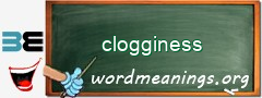 WordMeaning blackboard for clogginess